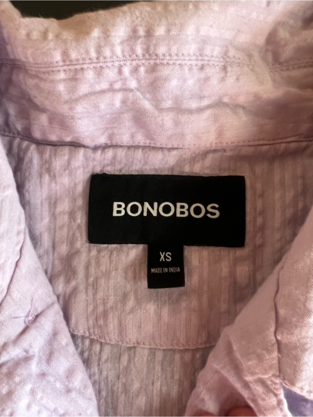 Bonobos Light lilac Textured Button-Up